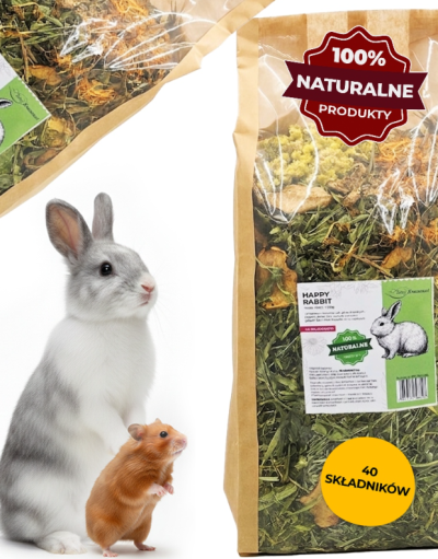 MIESZANKA ZIOŁOWA SIANO 1000g HAPPY RABBIT
