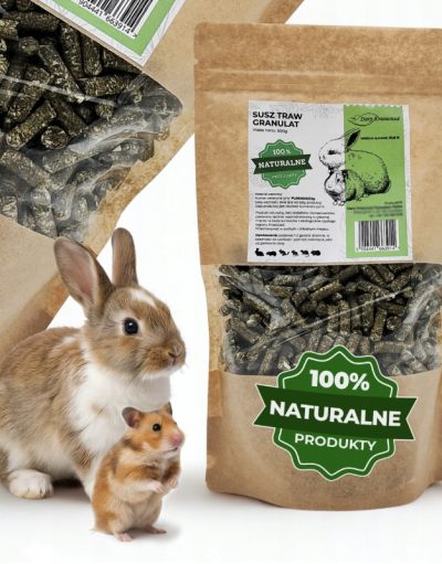 Siano granulowane TRAWOKULKI KARMA DLA KRÓLIKA GRYZONIA ZIOŁOWA XXL 500G