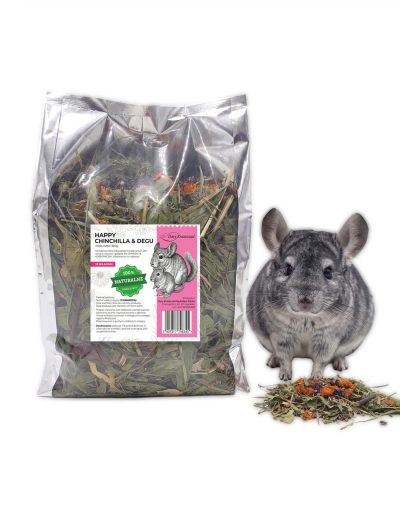 ​🐹🌿 HAPPY CHINCHILLA & DEGU 1000g – Naturalna Mieszanka Ziół dla Szynszyli i Koszatniczek